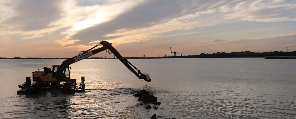 Устройство подводных траншей